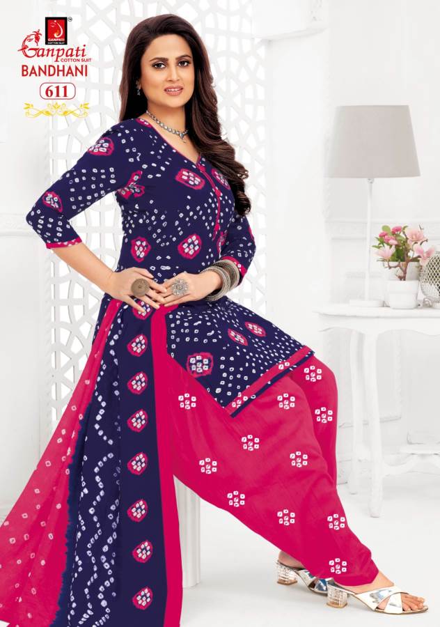 Bandhani Vol 6 By Ganpati Printed Pure Cotton Dress Material Wholesalers In Delhi